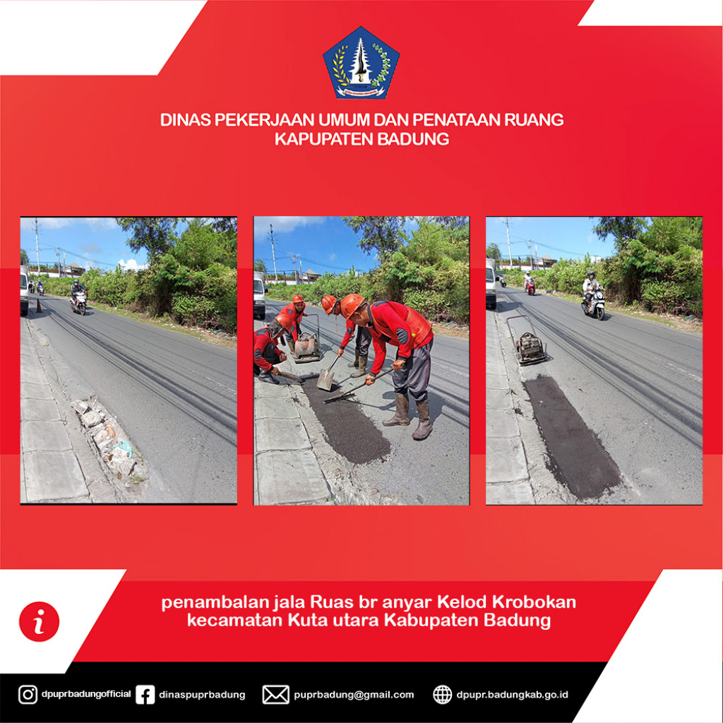 penambalan jala Ruas br anyar Kelod Krobokan kecamatan Kuta utara Kabupaten Badung